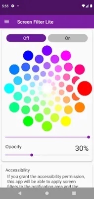 Screen Color Filter Lite android App screenshot 10