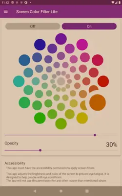 Screen Color Filter Lite android App screenshot 4