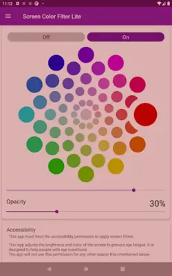 Screen Color Filter Lite android App screenshot 6