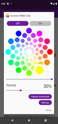 Screen Color Filter Lite android App screenshot 8